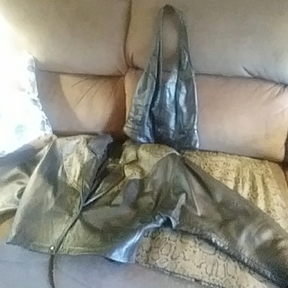 3 pc Black Leather Women's Outfit